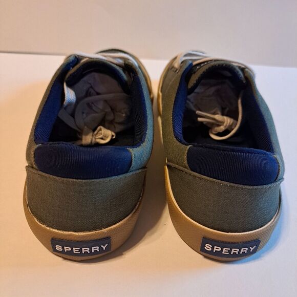 Sperry Unisex Child Harbor Tide Washable Sneaker Olive Green Kids Size 1.5 M US - Picture 9 of 14